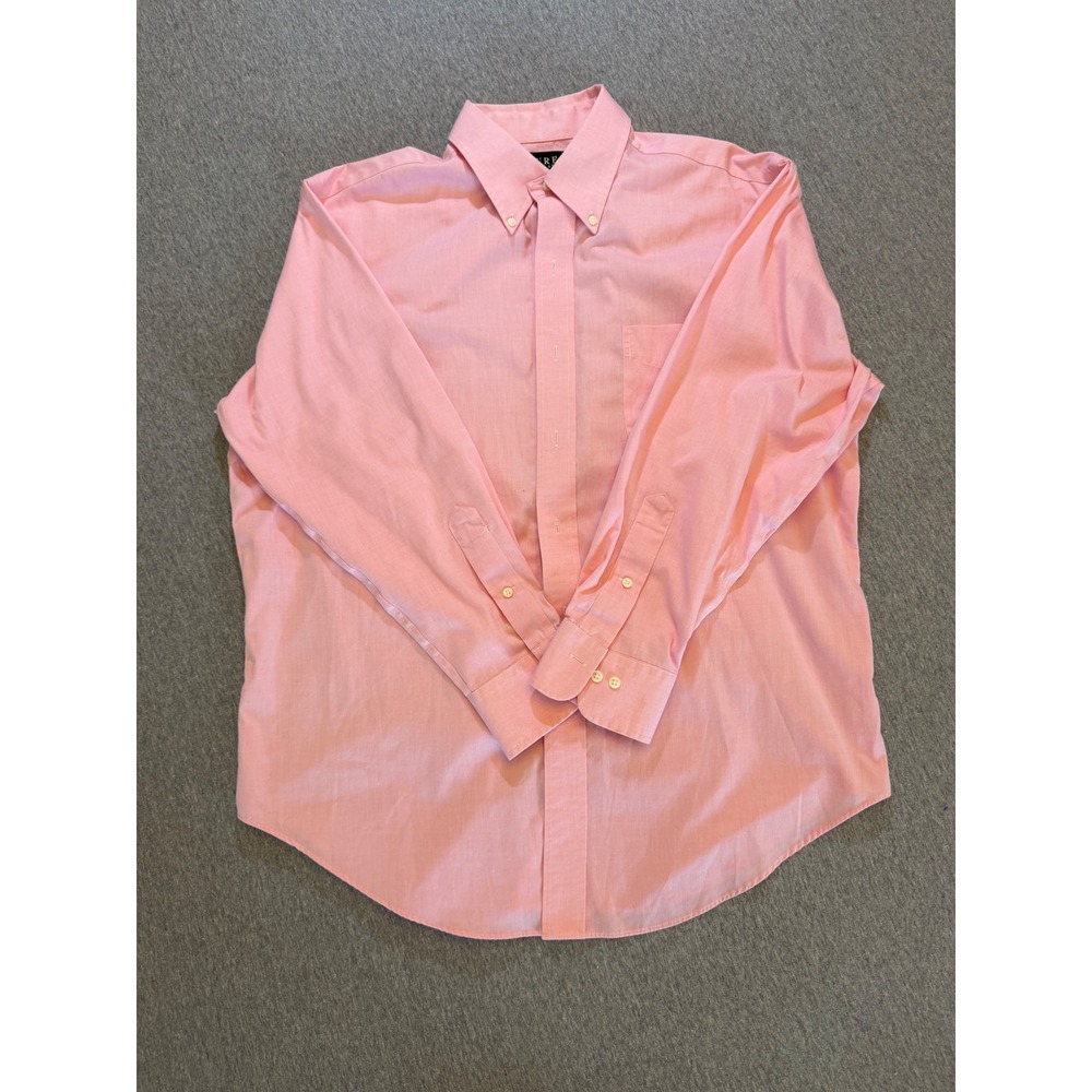 Lauren Ralph Lauren Mens Pink Non Iron Cotton Button Down Shirt 16.5 32/33